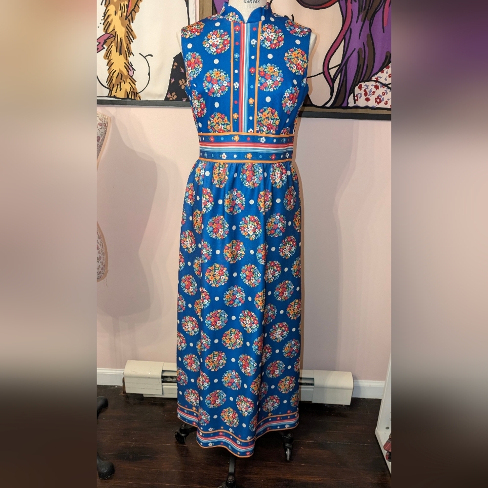 Floral Blue Maxi Dress